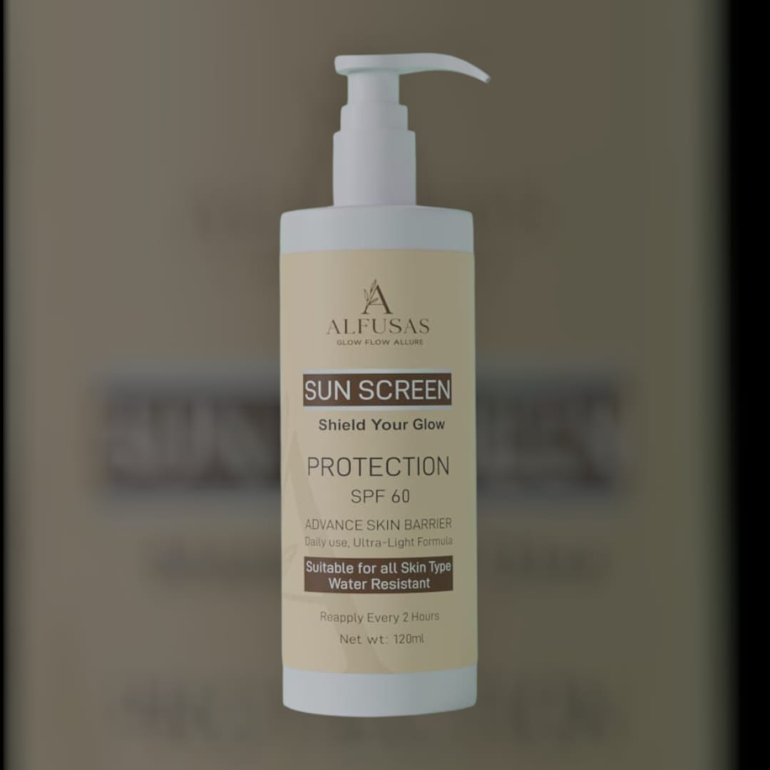 Alfusas Sunscreen SPF 60  Broad Spectrum UVA/UVB Protection  Lightweight & Non-Greasy