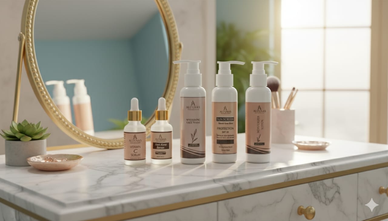 Alfusas 5-in-1 Complete Skincare Kit with Free Lip Balm